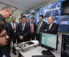 O Governador Carlos Massa Ratinho Junior e o ministro da Justiça e Segurança Pública, Sergio Moro, inauguram nesta segunda-feira (16),  em Foz do Iguaçu, as operações do Fronteira Tech  na Ponte Internacional da Amizade, que liga Foz do Iguaçu/PR à Ciudad del Este/PY. A iniciativa promover o uso de tecnologias digitais com foco na segurança pública. Foz do Iguaçu, 16/12/2019 -  Foto: Geraldo Bubniak/AEN