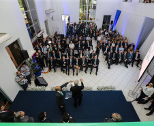 O Governador Carlos Massa Ratinho Junior e o ministro da Justiça e Segurança Pública, Sergio Moro, inauguram nesta segunda-feira (16),  em Foz do Iguaçu, as operações do Fronteira Tech  na Ponte Internacional da Amizade, que liga Foz do Iguaçu/PR à Ciudad del Este/PY. A iniciativa promover o uso de tecnologias digitais com foco na segurança pública. Foz do Iguaçu, 16/12/2019 -  Foto: Geraldo Bubniak/AEN