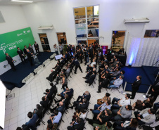 O Governador Carlos Massa Ratinho Junior e o ministro da Justiça e Segurança Pública, Sergio Moro, inauguram nesta segunda-feira (16),  em Foz do Iguaçu, as operações do Fronteira Tech  na Ponte Internacional da Amizade, que liga Foz do Iguaçu/PR à Ciudad del Este/PY. A iniciativa promover o uso de tecnologias digitais com foco na segurança pública. Foz do Iguaçu, 16/12/2019 -  Foto: Geraldo Bubniak/AEN