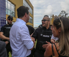 O Governador Carlos Massa Ratinho Junior inaugura nesta sexta-feira (24) a Delegacia Cidadã de Paranaguá, no Litoral. O novo prédio conta com toda estrutura adequada para atendimento ao público, com sala de plantão, investigação, cartório e demais departamentos administrativos. Os investimentos ultrapassam R$ 5 milhões.Paranaguá, 24/01/2020 -  Foto: Geraldo Bubniak/AEN