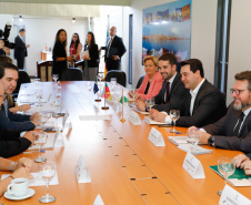 Governador Carlos Massa Ratinho Junior durante reunião do Codesul em Brasília  -  Brasília, 11/02/2020  -  Foto: Foto: Rodrigo Félix Leal/AEN