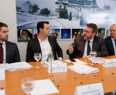 Governador Carlos Massa Ratinho Junior durante reunião do Codesul em Brasília  -  Brasília, 11/02/2020  -  Foto: Foto: Rodrigo Félix Leal/AEN