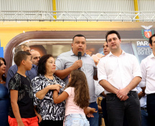 Cerca de 1.100 estudantes do Ensino Fundamental e Ensino Médio, de Sarandi, Noroeste do Paraná, são beneficiados com a nova estrutura da Escola Estadual Vereador Luiz Zanchim, inaugurada nesta sexta-feira (14), pelo governador Carlos Massa Ratinho Junior.  -  Sarandi, 14/02/2020  -  Foto: Jaelson Lucas/AEN