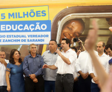 Cerca de 1.100 estudantes do Ensino Fundamental e Ensino Médio, de Sarandi, Noroeste do Paraná, são beneficiados com a nova estrutura da Escola Estadual Vereador Luiz Zanchim, inaugurada nesta sexta-feira (14), pelo governador Carlos Massa Ratinho Junior.  -  Sarandi, 14/02/2020  -  Foto: Jaelson Lucas/AEN