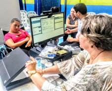 A primeira feira de serviços - Paraná Cidadão de 2020 realizado em Fazenda Rio Grande, Região Metropolitana de Curitiba, atendeu centenas de pessoas no Ginásio de Esportes da Escola Municipal 26 de Janeiro (CAIC), no bairro Nações.  -  Fazenda Rio Grande, 14/02/2020  -  Foto: Divulgação SEJUF