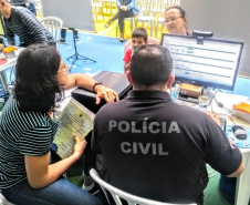 A primeira feira de serviços - Paraná Cidadão de 2020 realizado em Fazenda Rio Grande, Região Metropolitana de Curitiba, atendeu centenas de pessoas no Ginásio de Esportes da Escola Municipal 26 de Janeiro (CAIC), no bairro Nações.  -  Fazenda Rio Grande, 14/02/2020  -  Foto: Divulgação SEJUF