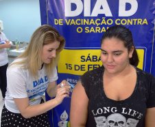 A Secretaria de Estado da Saúde promoveu neste sábado (15), em parceria com o Ministério da Saúde e as secretarias municipais, o dia D de mobilização da Campanha Nacional de Vacinação contra Sarampo.   -  Curitiba, 15/02/2020  -  Foto: Divulgação SESA