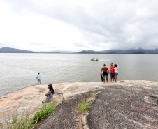 Ponta da Pita, em Antonina, litoral do Paraná.Antonina, 18-01-20.Foto: Arnaldo Alves / AEN.