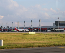 Visita ao terminal Afonso Pena em workshop sobre a malha aérea e a infraestrutura aeroportuária no Paraná nesta sexta-feira (03).   Curitiba, 03/05/2019 -  Foto: Geraldo Bubniak/ANPr