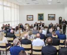 O Governador Carlos Massa Ratinho Junior participa nesta segunda-feira (17),  da solenidade para o pagamento de precatórios preferenciais a credores que participaram das rodadas de negociação promovidas pelo TJPR no ano passado.   Curitiba, 04/02/2020 - Foto: Geraldo Bubniak/AEN