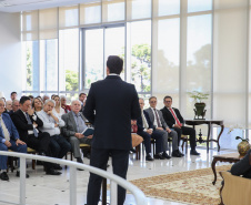 O Governador Carlos Massa Ratinho Junior participa nesta segunda-feira (17),  da solenidade para o pagamento de precatórios preferenciais a credores que participaram das rodadas de negociação promovidas pelo TJPR no ano passado.   Curitiba, 04/02/2020 - Foto: Geraldo Bubniak/AEN