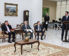 O Governador Carlos Massa Ratinho Junior participa nesta segunda-feira (17),  da solenidade para o pagamento de precatórios preferenciais a credores que participaram das rodadas de negociação promovidas pelo TJPR no ano passado.   Curitiba, 04/02/2020 - Foto: Geraldo Bubniak/AEN