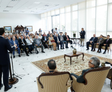 O Governador Carlos Massa Ratinho Junior participa nesta segunda-feira (17),  da solenidade para o pagamento de precatórios preferenciais a credores que participaram das rodadas de negociação promovidas pelo TJPR no ano passado.   Curitiba, 04/02/2020 - Foto: Rodrigo Félix Leal/AEN