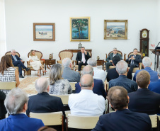 O Governador Carlos Massa Ratinho Junior participa nesta segunda-feira (17),  da solenidade para o pagamento de precatórios preferenciais a credores que participaram das rodadas de negociação promovidas pelo TJPR no ano passado.   Curitiba, 04/02/2020 - Foto: Rodrigo Félix Leal/AEN