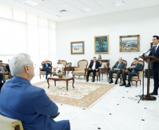 O Governador Carlos Massa Ratinho Junior participa nesta segunda-feira (17),  da solenidade para o pagamento de precatórios preferenciais a credores que participaram das rodadas de negociação promovidas pelo TJPR no ano passado.   Curitiba, 04/02/2020 - Foto: Rodrigo Félix Leal/AEN