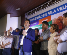  O governador Carlos Massa Ratinho Junior assinou nesta quarta-feira (19) o contrato de concessão de áreas do Parque Estadual Vila Velha, em Ponta Grossa, nos Campos Gerais, para a empresa Eco Parques do Brasil S/A. A empresa vai investir em serviços de apoio à visitação, turismo sustentável e recreação é de trinta anos. Foto: Gilson Abreu/AEN