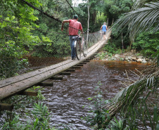 Morretes - Ponte sobre o rio do Pinto.Morretes, 17-01-20.Foto: Arnaldo Alves / AEN.