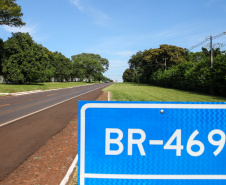 O Governador Carlos Massa Ratinho Junior confirmou nesta sexta-feira (28), durante a inauguração de obras do Aeroporto Internacional de Foz do Iguaçu, que o Governo Federal concordou em delegar ao Estado a BR-469,  conhecida como Rodovia das Cataratas.Foz do Iguaçu, 28/02/2020 - Foto: Geraldo Bubniak/AEN