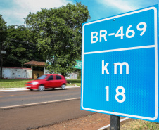 O Governador Carlos Massa Ratinho Junior confirmou nesta sexta-feira (28), durante a inauguração de obras do Aeroporto Internacional de Foz do Iguaçu, que o Governo Federal concordou em delegar ao Estado a BR-469,  conhecida como Rodovia das Cataratas.Foz do Iguaçu, 28/02/2020 - Foto: Geraldo Bubniak/AEN