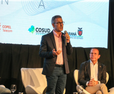 Goverandor Romeu Zema do Estado Minas Gerais.  Governadores de sete estados participam neste sábado (29), em Foz do Iguaçu, do sexto encontro do Consórcio de Integração Sul e Sudeste (Cosud). O encontro acontece no Hotel Wish.   29/02/2020 -  Foto: Geraldo Bubniak/AEN