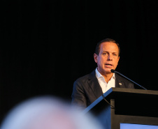 Governadores de sete estados participam neste sábado (29), em Foz do Iguaçu, do sexto encontro do Consórcio de Integração Sul e Sudeste (Cosud). O encontro acontece no Hotel Wish.   29/02/2020 -  Foto: Geraldo Bubniak/AEN