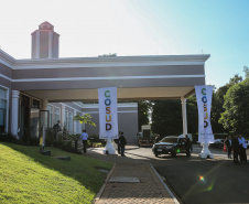 Governadores de sete estados participam neste sábado (29), em Foz do Iguaçu, do sexto encontro do Consórcio de Integração Sul e Sudeste (Cosud). O encontro acontece no Hotel Wish.   29/02/2020 -  Foto: Geraldo Bubniak/AEN