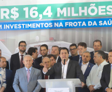 O governador Carlos Massa Ratinho Junior entrega nesta quarta-feira (04) 164 veículos a municípios de diversas regiões do Estado.
Curitiba, 04-03-20.
Foto: Arnaldo Alves / AEN