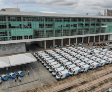 Entrega de Carros e Ambulâncias da SESAEstacionamento Palácio Iguaçu
Foto Gilson Abreu/ANPr