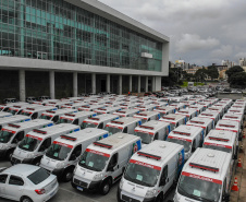 Entrega de Carros e Ambulâncias da SESAEstacionamento Palácio Iguaçu
Foto Gilson Abreu/ANPr