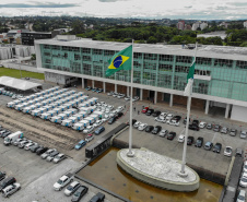 Entrega de Carros e Ambulâncias da SESAEstacionamento Palácio Iguaçu
Foto Gilson Abreu/ANPr
