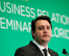 (Miami - Flórida, 09/03/2020) Governador do Paraná, Sr. Carlos Roberto Massa Jr, faz apresentações durante o almoço do Seminário Empresarial Brasil-Estados Unidos na Flórida.Foto: Alan Santos/PR