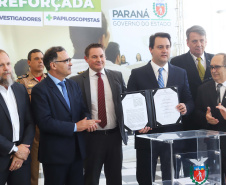 O governador Carlos Massa Ratinho Junior formaliza nesta quinta-feira (12) a convocação de aprovados do concurso de 2018 de escrivães da Polícia Civil do Paraná.
Curitiba, 12-03-20.
Foto: Arnaldo Alves / AEN.
