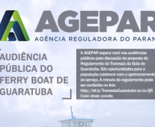 Agepar promove audiências públicas sobre a travessia de Guaratuba