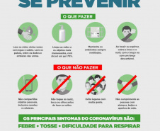 A informação de qualidade é ainda uma das melhores armas para se prevenir contra o coronavírus. Pensando nisso, o Governo do Paraná lançou uma campanha com orientações sobre os métodos de prevenção, para evitar a propagação do vírus e também para tranquilizar a população. Todo o conteúdo está disponível no site www.coronavirus.pr.gov.br.