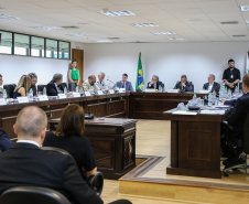 O  secretário da Casa Civil, Guto Silva participa nesta segunda-feira (16), de reunião com representantes do Tribunal de Justiça referente a Pandemia de Coronavirus.  Curitiba, 16/03/2020 - Foto: Geraldo Bubniak/AEN