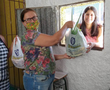 As mudanças de atitude da sociedade provocadas pelo novo coronavírus não paralisaram as atividades de associações de produtores rurais, responsáveis pela alimentação, sobretudo de famílias mais carentes. O comprometimento também mantém em atividade centenas de servidores estaduais que ajudam na tarefa de forma presencial ou em teletrabalho. Foto:SEAB