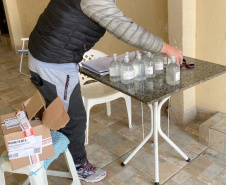 PCPR descobre fábrica clandestina de “álcool em gel”. Foto: Polícia Civil