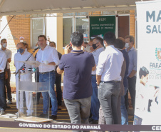 O governador Carlos Massa Ratinho Junior confirmou nesta sexta-feira (24) a contratação de 108 novos leitos para o Hospital Universitário de Maringá. O investimento é de R$ 15,3 milhões, sendo R$ 7,8 milhões para custeio para os próximos seis meses e R$ 7,5 milhões em equipamentos, mobília e insumos médicos.Foto: Gilson Abreu/AEN