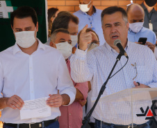 O governador Carlos Massa Ratinho Junior confirmou nesta sexta-feira (24) a contratação de 108 novos leitos para o Hospital Universitário de Maringá. O investimento é de R$ 15,3 milhões, sendo R$ 7,8 milhões para custeio para os próximos seis meses e R$ 7,5 milhões em equipamentos, mobília e insumos médicos.Foto: Gilson Abreu/AEN