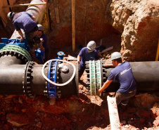 Sanepar antecipa interligação para reforçar distribuição de água. Foto: Sanepar