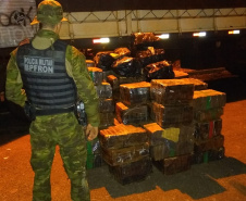 BPFron apreende 5,4 toneladas de maconha no 1.º quadrimestre. Foto:PMPR