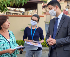 Blitz educativa aborda violência doméstica em condomínios. Foto:SEJUF