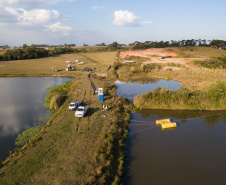 Sanepar implanta captação emergencial em Fazenda Rio Grande. Foto: Sanepar