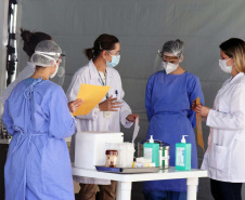 Hospital Oswaldo Cruz inicia teste de pessoal da saúde e da segurança. Foto: Antonio Américo/SESA