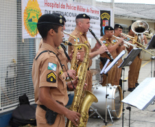 Curitiba, 12 de maio de 2020. Homenagem da Banda aos Enfermeiros do HPM.