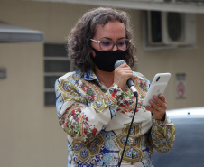 Banda de Música da PM faz homenagem para enfermeiros do Hospital da PM no Dia Internacional da Enfermagem. Foto:PMPR