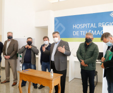 26/05/2020 - Secretário da Saúde Beto Preto vistoria a finalização da obra do Hospital Regional de Telêmaco Borba.
Foto Gilson Abreu/AEN