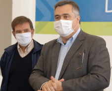 26/05/2020 - Secretário da Saúde Beto Preto vistoria a finalização da obra do Hospital Regional de Telêmaco Borba.
Foto Gilson Abreu/AEN