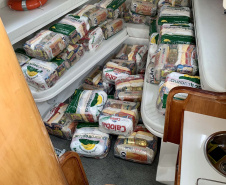 O Governo do Paraná entregou 10,5 toneladas de alimentos para pescadores, ribeirinhos e caiçaras que vivem em nove comunidades do litoral do Estado. Foram 528 cestas distribuídas, em uma ação que reuniu Portos do Paraná, Conselho dos Povos de Comunidades Tradicionais do Paraná, Superintendência Geral de Diálogo e Interação Social (Sudis), Defesa Civil de Paranaguá, Polícia Militar Ambiental e Corpo de Bombeiros.