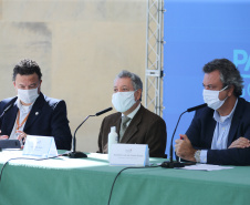 O Governo do Estado realiza coletiva de imprensa com representantes da Secretaria de Desenvolvimento Sustentável e Turismo, Instituto Água e Terra, Sanepar, Copel e Simepar para apresentar um balanço da situação hídrica do Paraná e novas ações para enfrentamento do período de estiagem. Curitiba - 27/05/2020 - Foto: Geraldo Bubniak/AEN